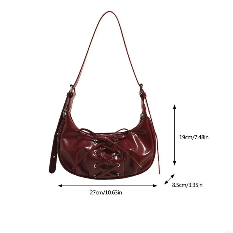 D0LF Shoulder Bag for Women Girls Trendy Evening Clutch Purse Pu Leather Under the Arm Purses Slings Bag Handbag Saddles Bag