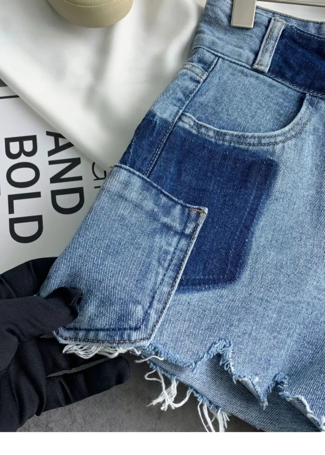 Shorts Women Irregular Washed Tassel Denim Summer Fashion Design High Waist Hot Patchwork Sexy Clothing Simple Casual Aesthetic