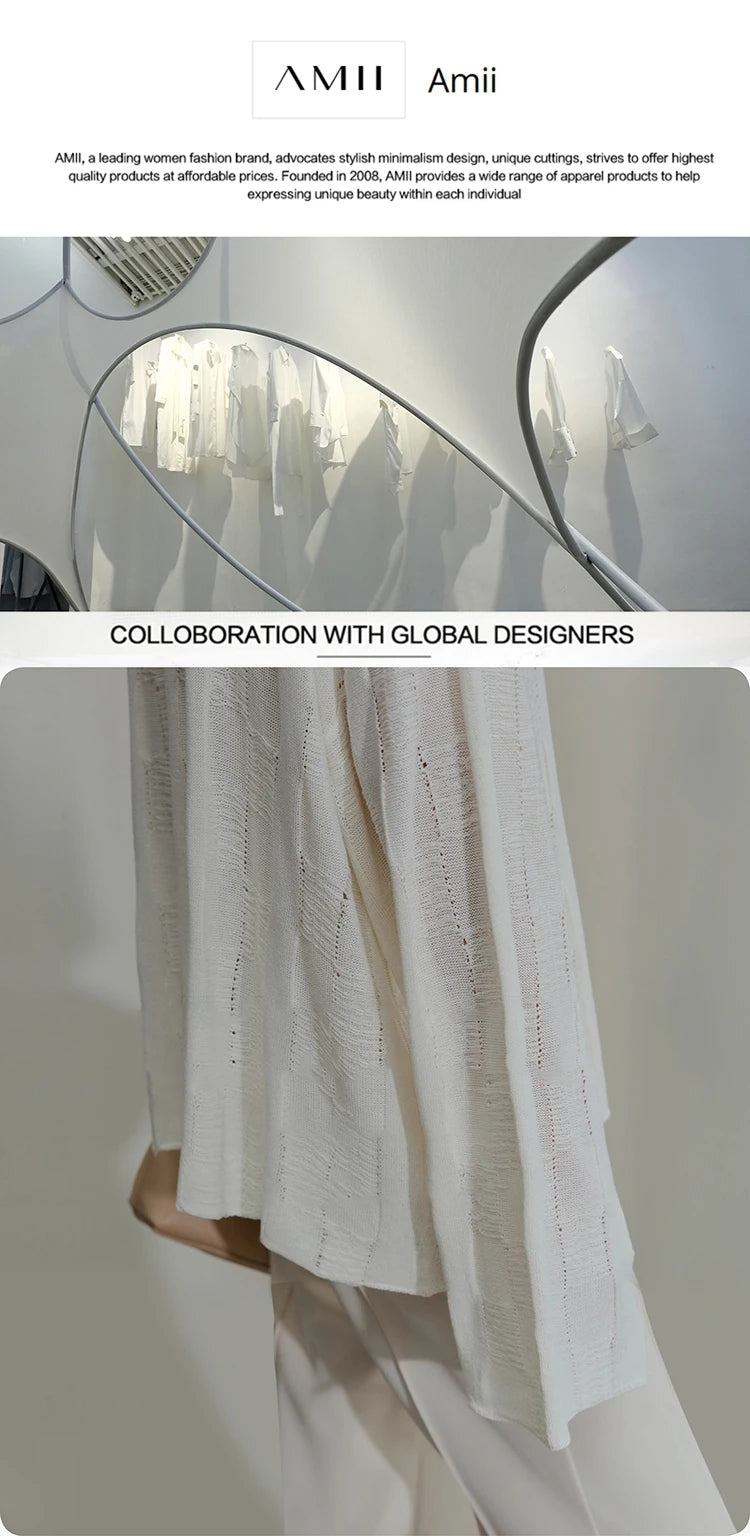 Amii Minimalism Mesh T-shirts For Women 2025 Spring New Office Lady Half-high Neck Micro Perspective Slim Retro Shirt 12423055