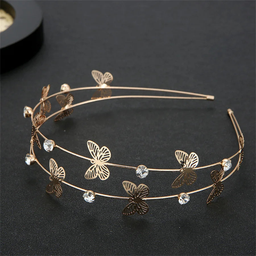 New style stylish personalized multi-layer metal star moon crystal headband ladies bride bridesmaid girls jewelry headdress gift