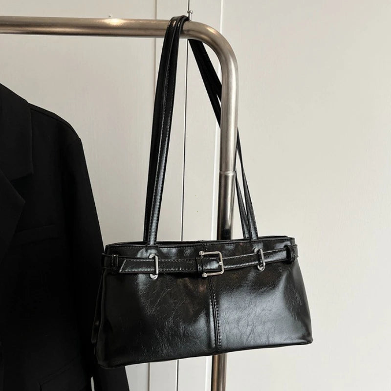 PU Leather Shoulder Bags For Women 2025 Y2K Vintage Ladies Underarm Commuting Bag Hot Sale Bags for Women Handbags And Purses