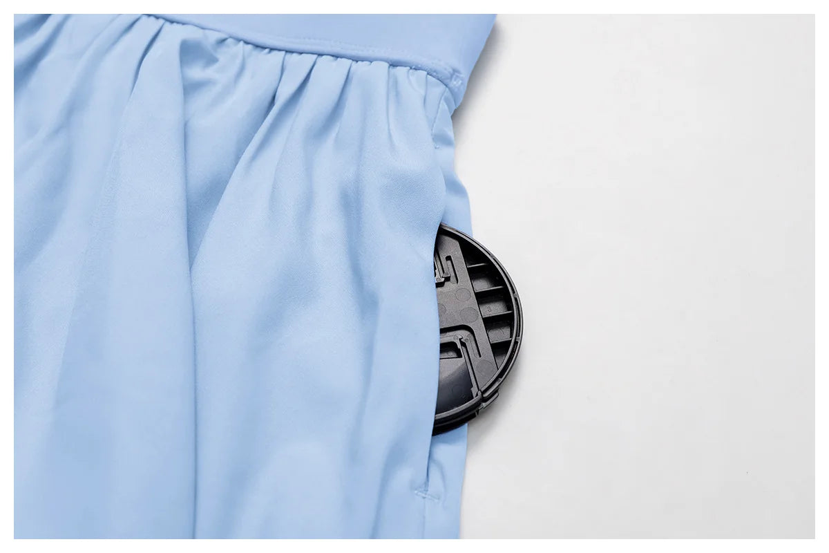 Quick Drying Tennis Short Skirt Women's Yoga Short Skirt Anti Glare Breathable Pocket Puffy Skirt Running Sports Short Skirt