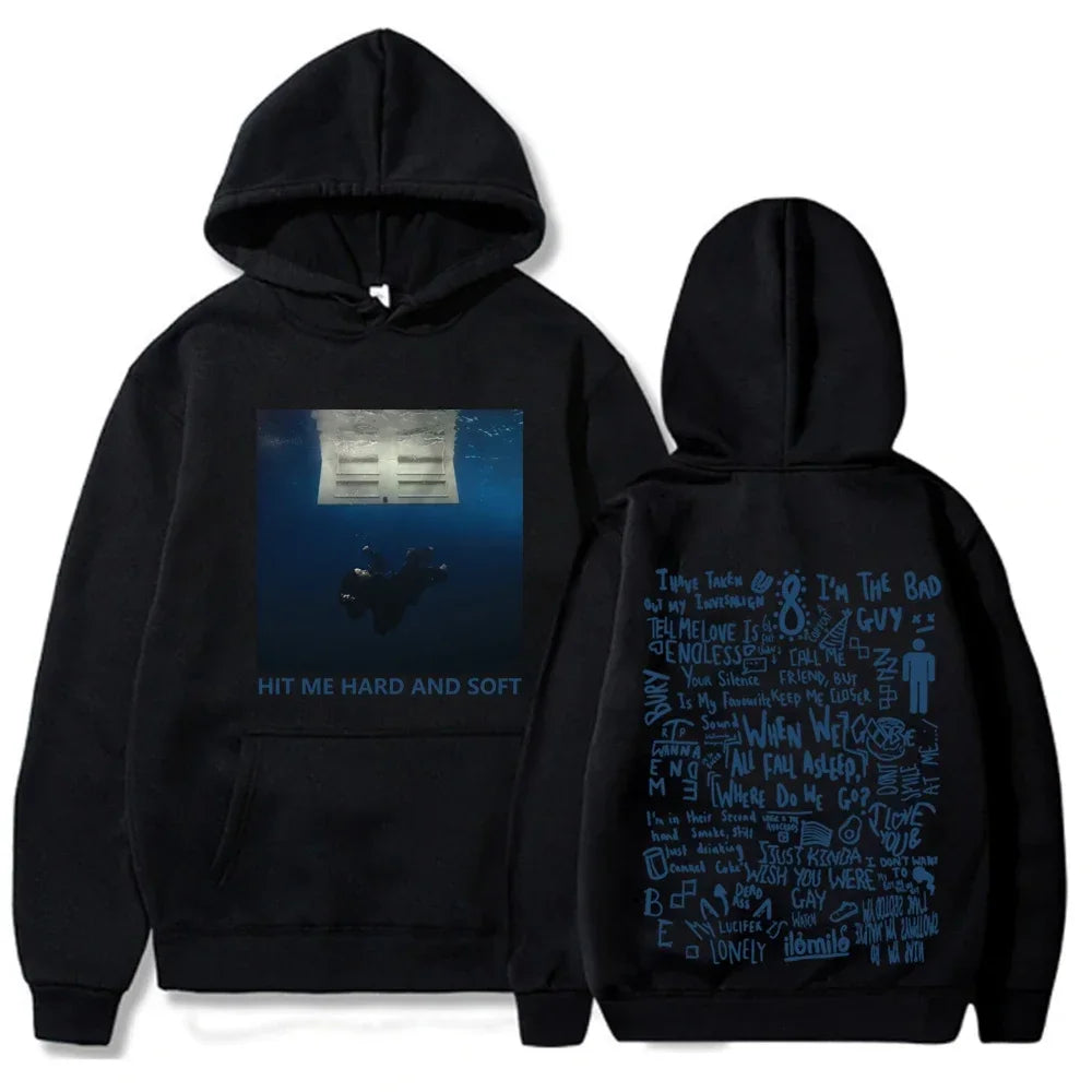 2024 Hit Me Hard and Soft Tour Hoodie Billie Pullover Men Hoodies Sudaderas Male  sweatshirt  hoodies plus  size