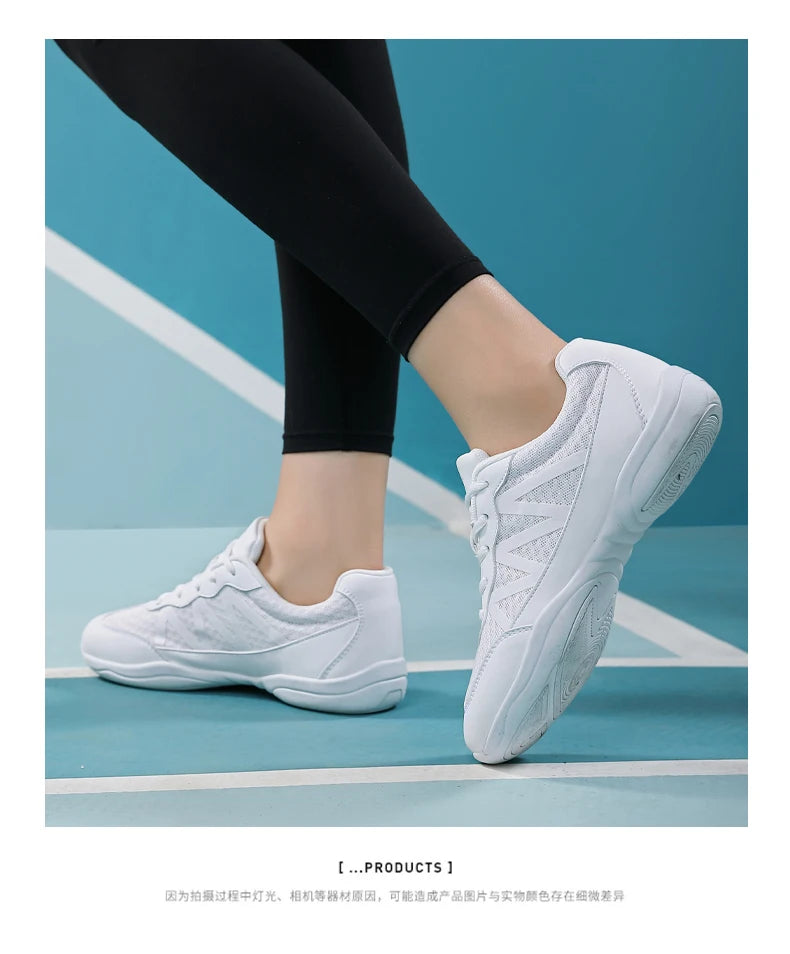 New cheerleading shoes Children's dance shoes Competitive aerobics shoes Fitness shoes Women's white jazz sports shoes 2105