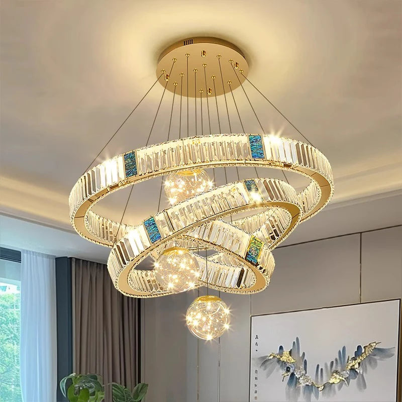 home decorationPendant lights, luxury crystal living room chandelier, bedroom Pendant lamp, ceiling light, indoor lighting