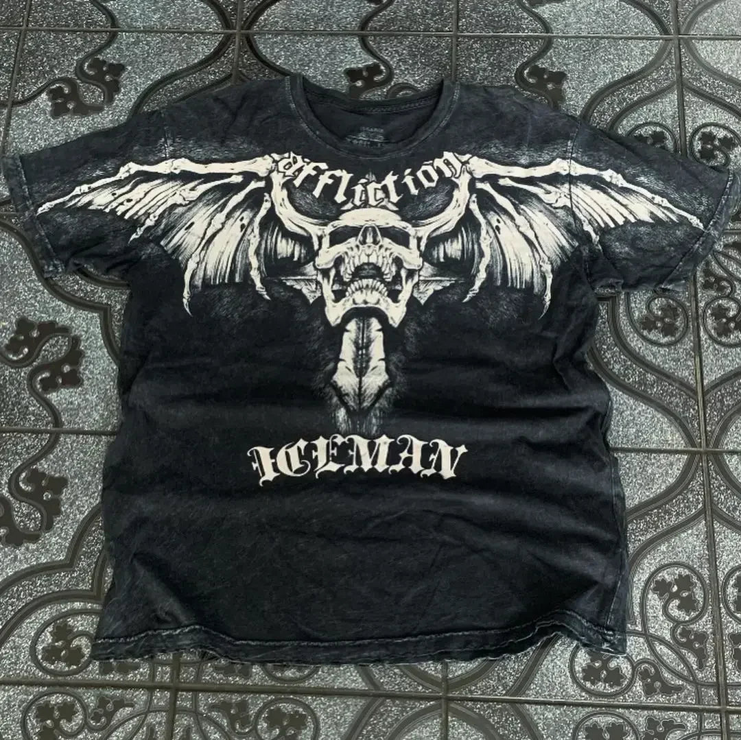 Oversized Loose Printed Cotton Heavy Duty Acid Wash T-Shirt Men's Rich New Trend Distressed Retro Custom Long Sleeve DTG T-Shirt