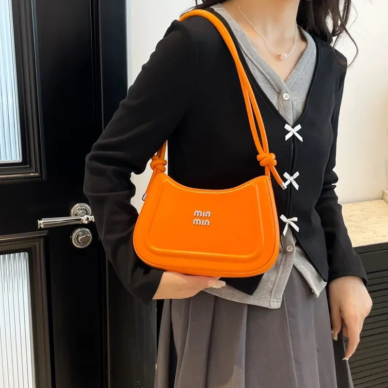 2025 High-End Summer Fashion Dumpling Bag Women Underarm Large Capacity Bag Versatile Simple Single Shoulder Bag Soft Polyester
