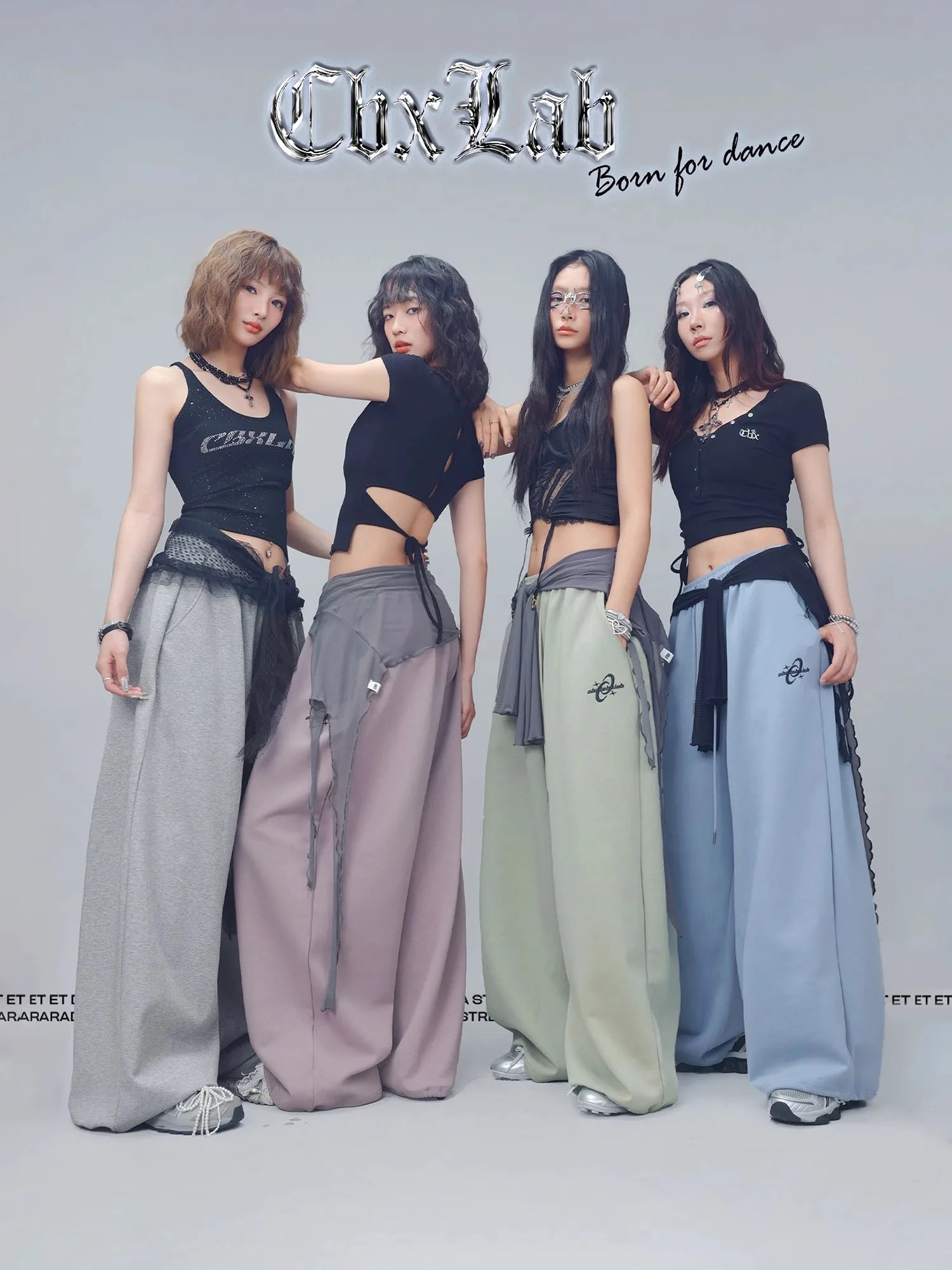 CBXLAB Street Dance Women'sPurple 'King Long Pants' hip-hop streetwear sporty jazz soft and skin-friendly casual pants