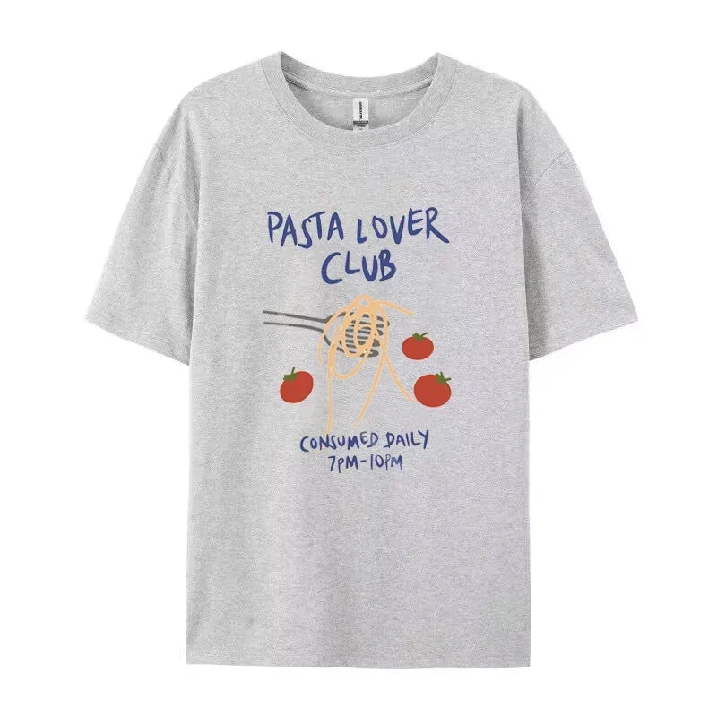 Women Retro Graphic Tee Fruit Print Crew Neck Short Sleeve T-Shirt Unisex Fashion Top Oversized Harajuku Y2k Streetwear T-Shirts
