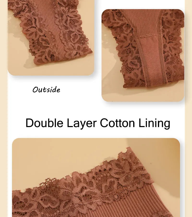 7PCS/Set Women Sexy Lace Panties Seamless Cotton Brazilian Panties Girls Breathable Sexy Low Rise Underwear Female Soft Lingerie