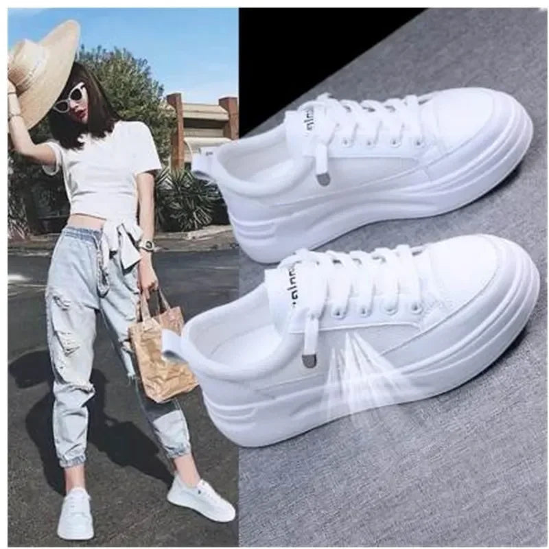 2025 Fashion Mesh Casual Shoes Flats Women Lace Up Dames Sneakers Platform Round Toe Zapatillas Casual Mujer for Summer Spring