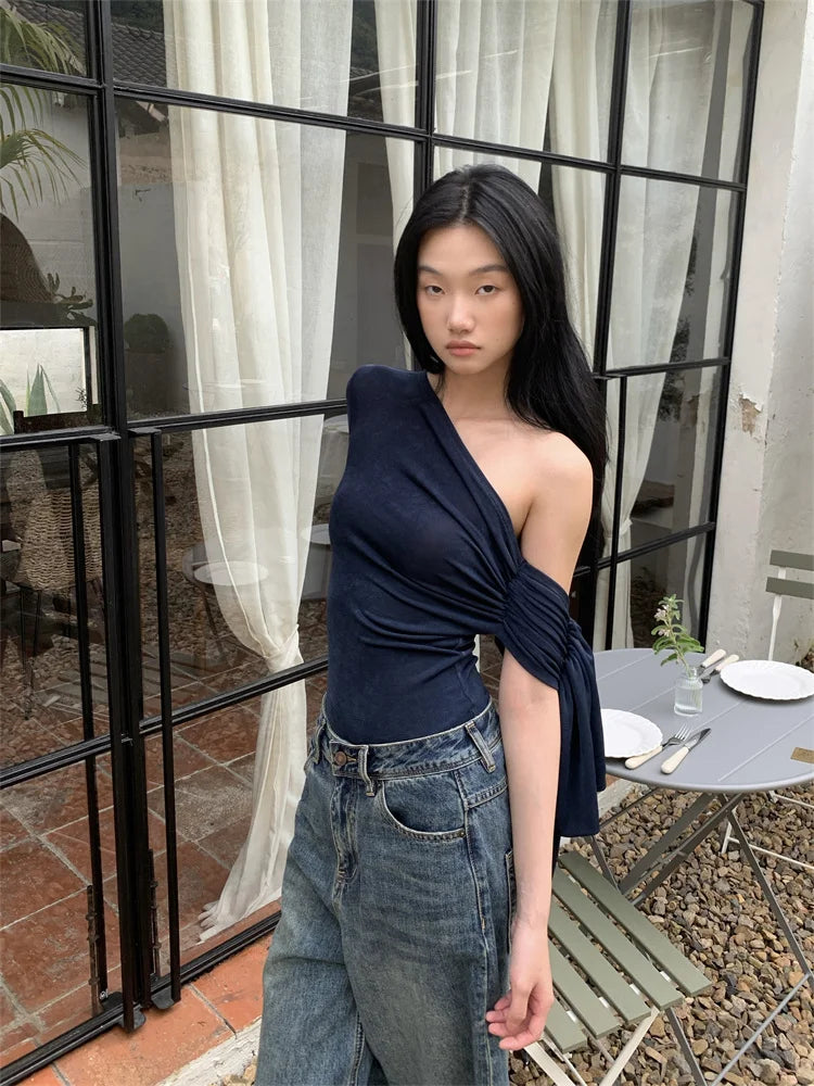 CHEERART Off The Shoulder Designer Top For Women 2024 Long Sleeve T Shirt Fashion Tees Kintted Top Fall Clothes