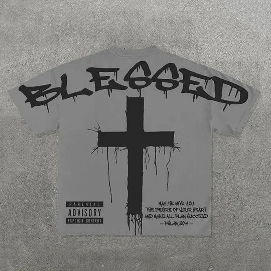 Y2K Trendy Fashion T Shirt Tops Harajuku Goth Character Graphic Print Oversized T Shirt Cotton Short Sleeves Streetwear Clothing