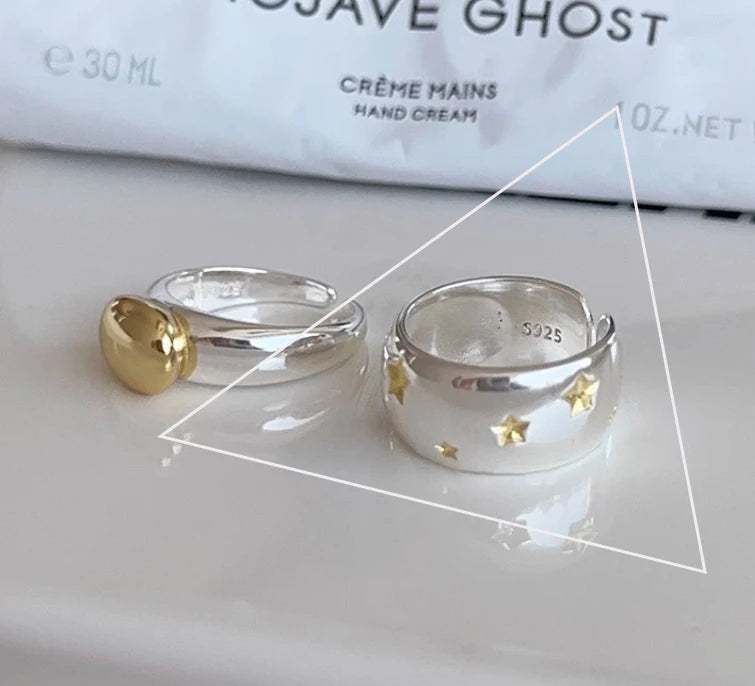 VENTFILLE 925 Sterling Silver Irregular Ring for Women Geometry Versatile Minimalism  Accessories Jewelry Gift Dropshipping