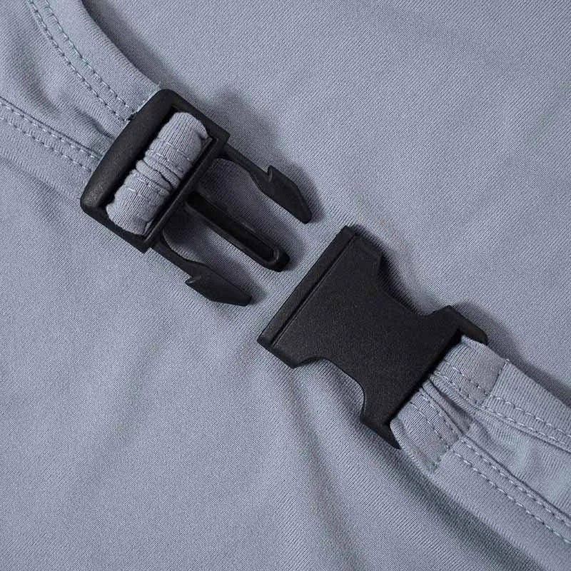 Autumn 2025 New Full Sleeves Hollow School Bags Buckle False Two Pieces Skinny Bodysuit Women Stylish Casual Versatile