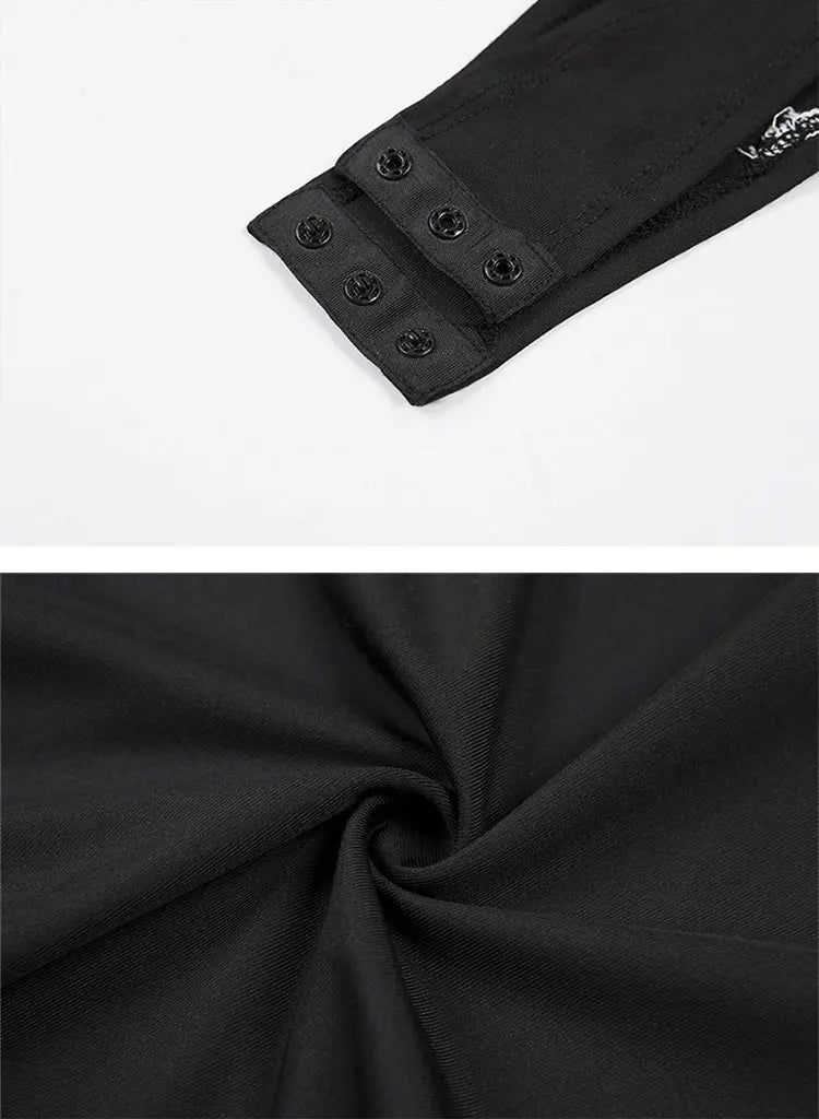 American Style Spicy Girl Long Sleeve Round Neck Bodysuits Women's 2024 Summer New Sexy Pure Desire Niche Slim Top ONCL