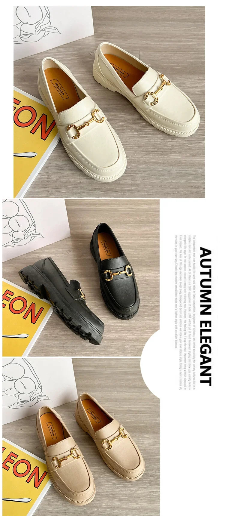 New Lefu Slippers Summer Spring Women's Home Anti-slip Vintage British Style Net Red Vintage Small Golden Buckle Head Shoes