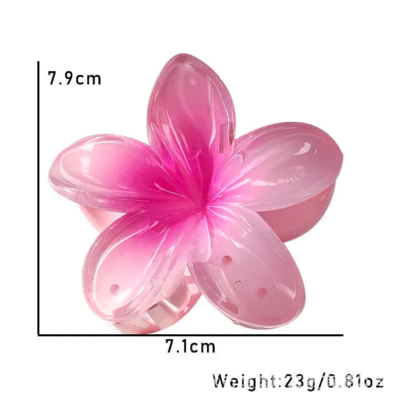 Five-petal flower Summer Super Fairy Vacation style frangeria Grab clip Shark Clip Acrylic flower hair grab hair accessories bac