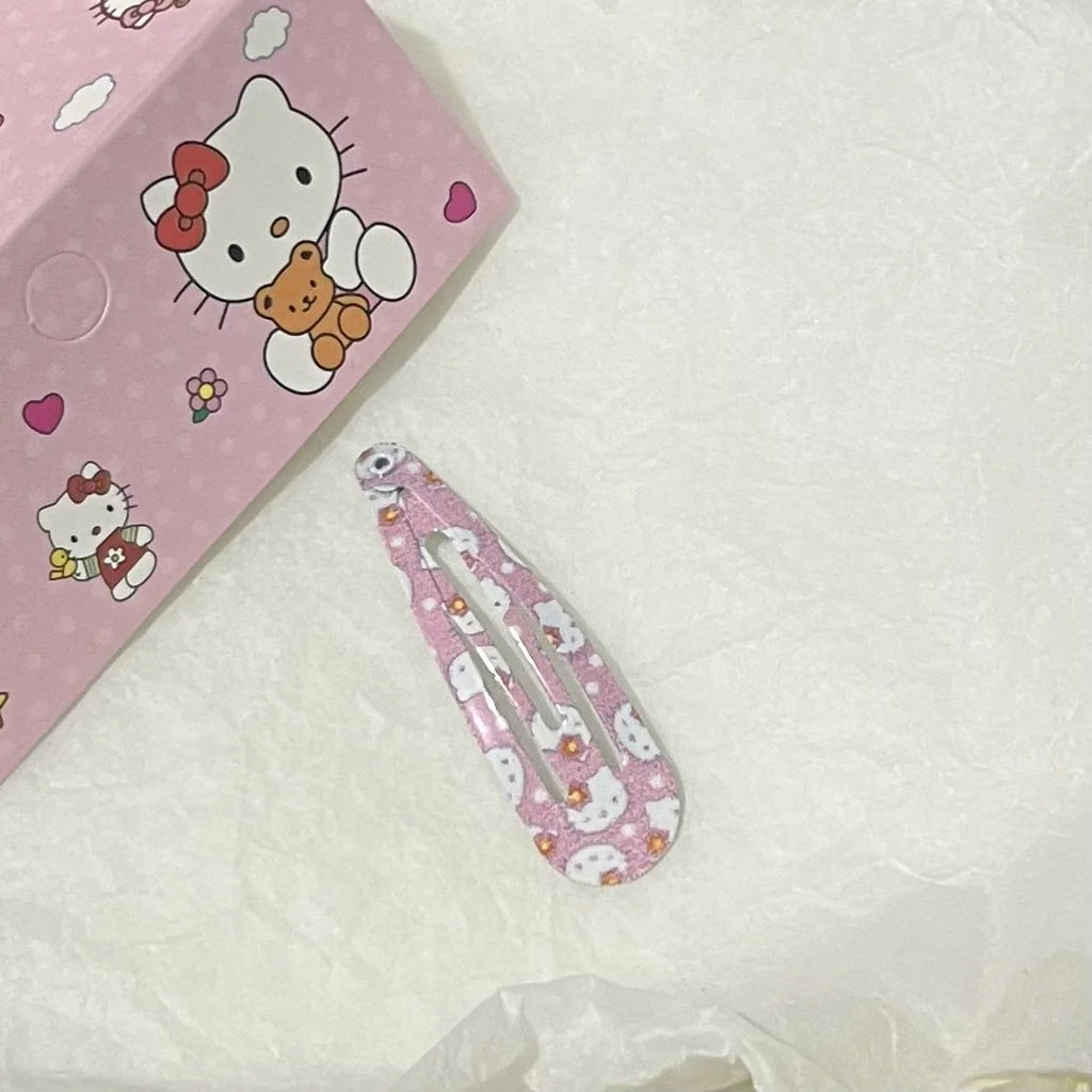 2025NEW Hello Kitty Hair Clip Set for Girlfriend Sweet and Cute Hello Kitty Cat Hair Accessories Set BB Clip Hairclip