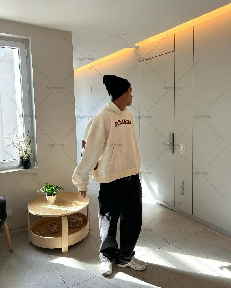 American Personalized Letter Print Loose Fashion Hoodie Women Y2K gothic Retro Harajuku Casual Versatile Oversized SweatshirtMen