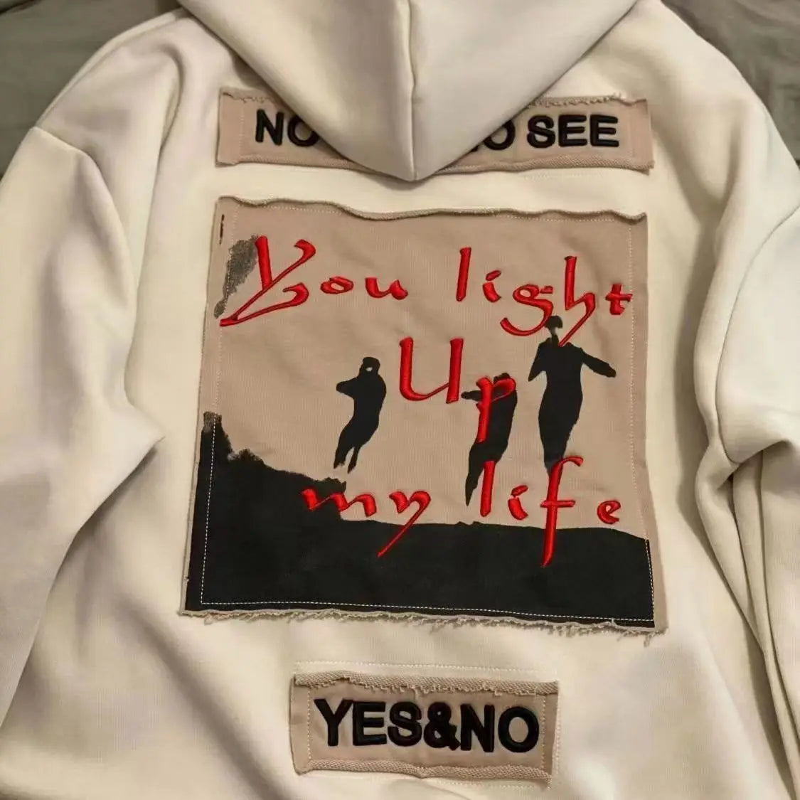 Patch Embroidery Hoodies Women Street Fashion Vintage Sweatshirt Hoodie Woman Casual Loose Harajuku Women Clothes Tops