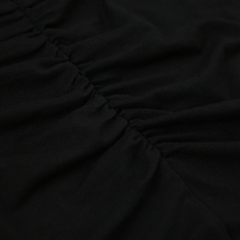 HEYounGIRL Gothic See Through Back Butterfly Print Rhinestone Bodysuit V-neck Long Sleeve Black Sexy Bodsuit Top Street Wear