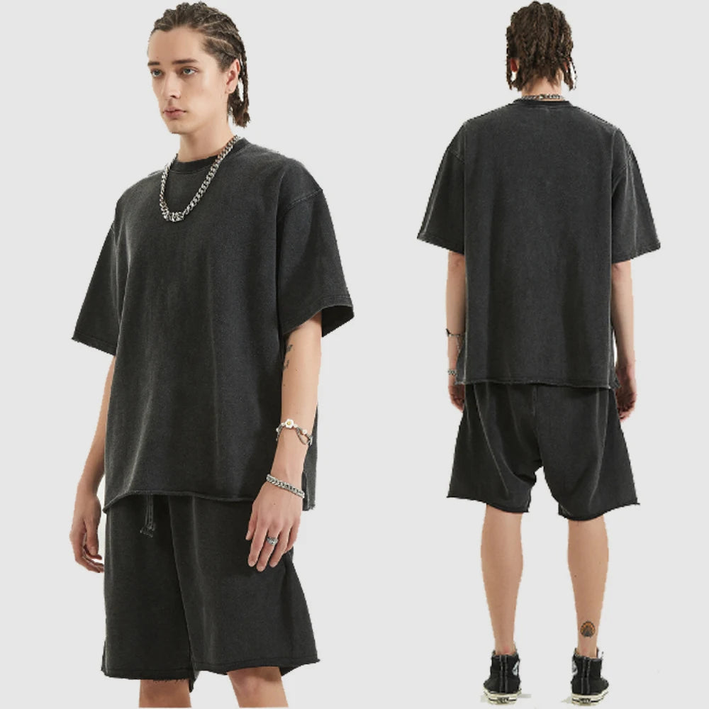 Ghostemane Double Sided Print Washed T-Shirt Oversized Men 100% Cotton Tshirt Hip Hop Metal Gothic Rock TShirt Streetwear Unisex