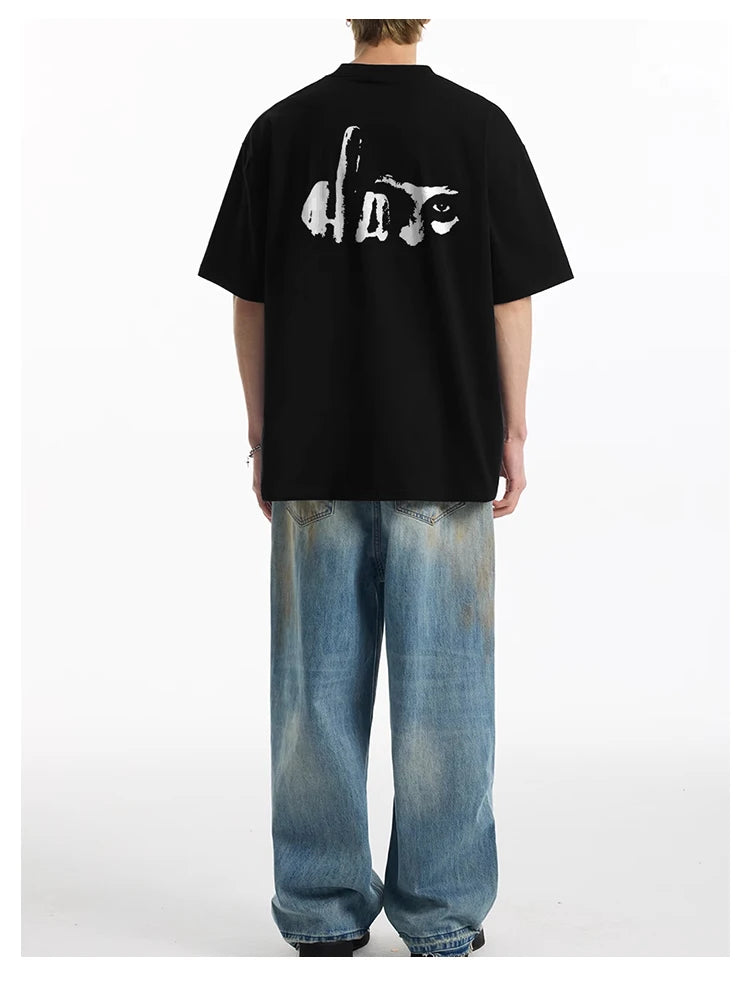 Men's and women's Short-Sleeved T-shirts Funny Abstract Pattern T-shirts 100%Cotton Streetwear Casual Fashion Oversized T-shirts