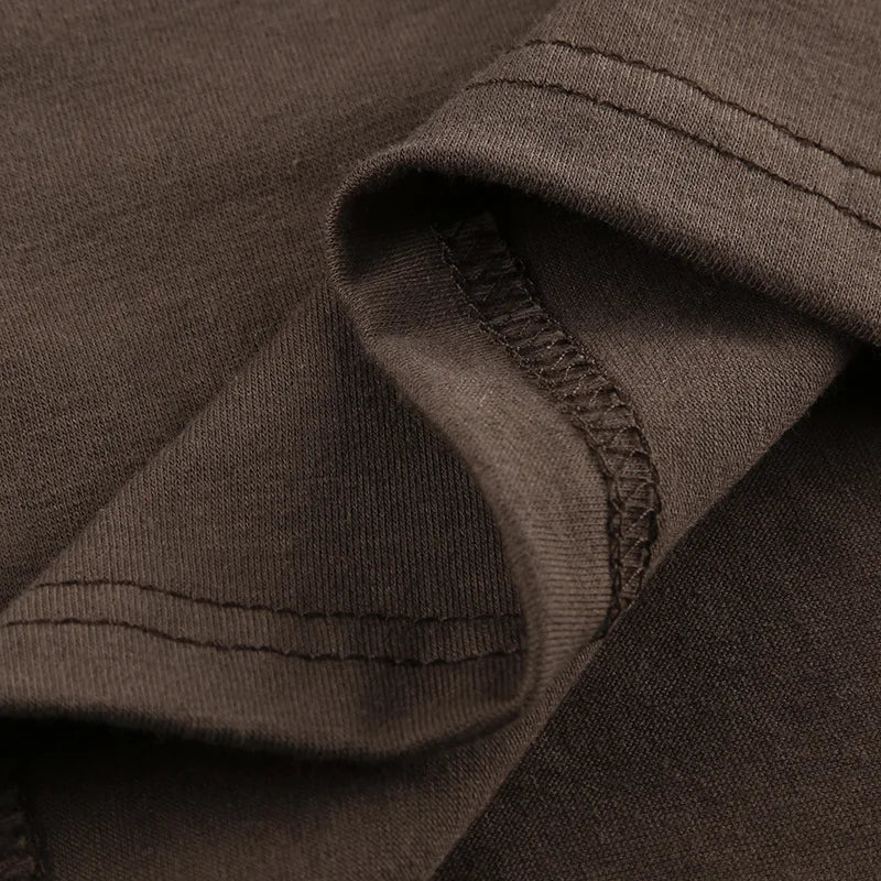 Black T-shirt Women Autumn Letter Print Streetwear Long Sleeves O-Neck Bodycon Sexy Top Button Fashion Casual Slim Tees Female