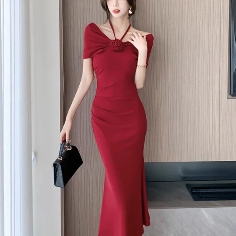 Dresses for Women Short Sleeve Corset Coquette Party Prom Maxi Sexy Long Tight Formal Occasion Bodycon Evening Woman Dress Hot