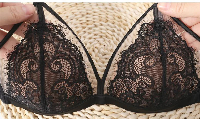 Women Lace Bra Padded Thin Lingerie Casual Ladies Underwear Elegant Daily Bralette