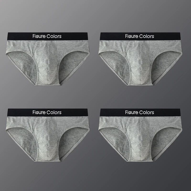 4pcs Men's Briefs Underwear Sexy Antibacterial Men's Panties Underpants Male U Convex boxer briefs for Man Absorbent Elastic