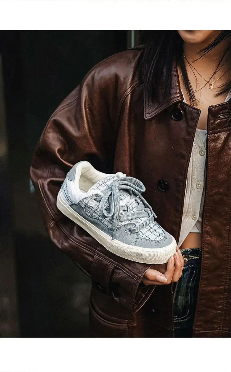 2025 trend men's casual shoes small white shoes board shoes Daddy shoes size