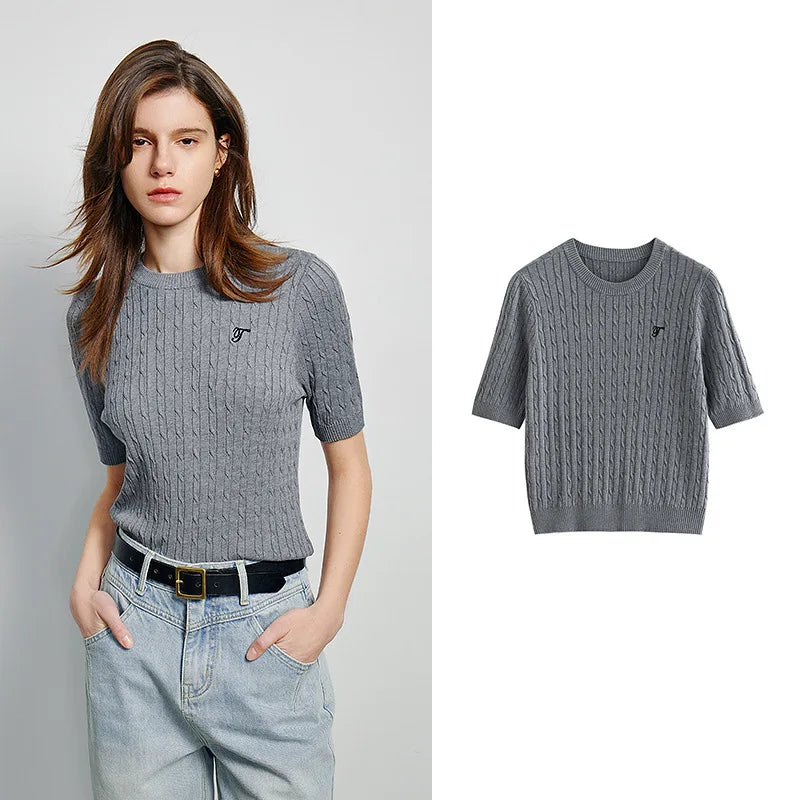 TOYOUTH  Women Knitwear 2025 Summer New Tops 8523801