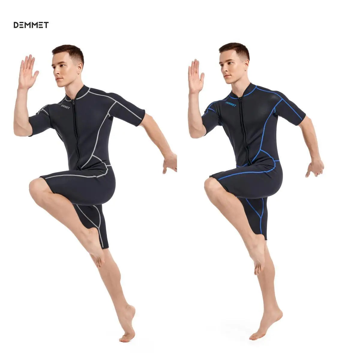 DEMMET 1.5mm Neoprene Short-sleeved Wetsuit One-piece Swimsuit Swimming Surfing Snorkeling Keeping Warm And Cold