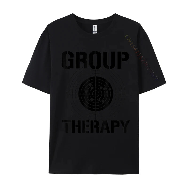 Men T-shirts Group Therapy Casual T-Shirt Retro Normal Cotton Men Tops Tees Casual Clothing Shirt Top Quality