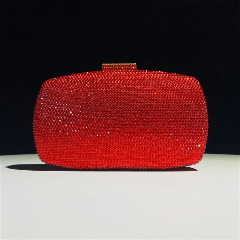 High End Luxury Rhinestone Handbag Women Fashion Formal Wedding Party Evening Bags Ladies Elegant Diamond Yellow Bling Clutch