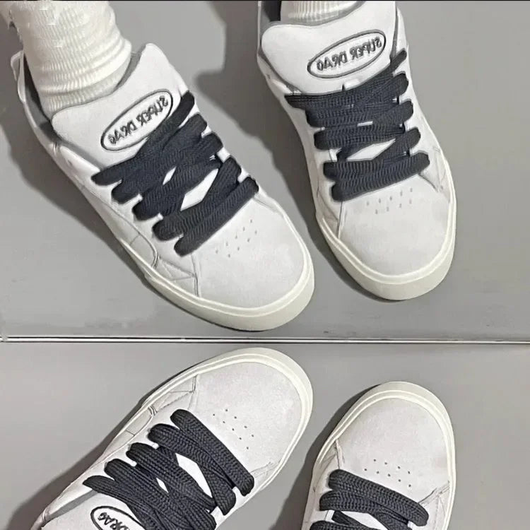 Women Casual Shoes Fashion Low Cut Lace-Up Leisure Sneakers Outdoor Comfortable Non-Slip Female Flats Trainers 35-40