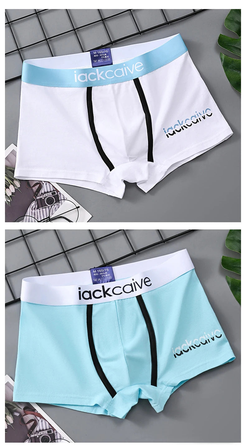 4Pcs Underwear Men's Boxer Shorts Sexy Panties Cotton Boxers Man Underpants Male Shorts Homme U Convex Lingerie Wholesale Lots