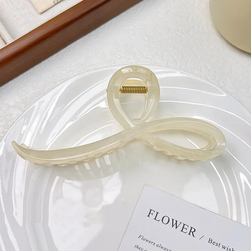 Elegant Jelly Color Bow Hair Claw For Women Girls Sweet Hair Ornament Back Headband Hair Clips Hairpin Fashion Hair Accessories