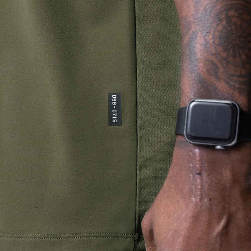 Men's Summer Casual Loose Oversized T-shirt O-Neck Short Sleeve Tee Male Quick Dry Breathable Gym Fitness Undershirt Clothing