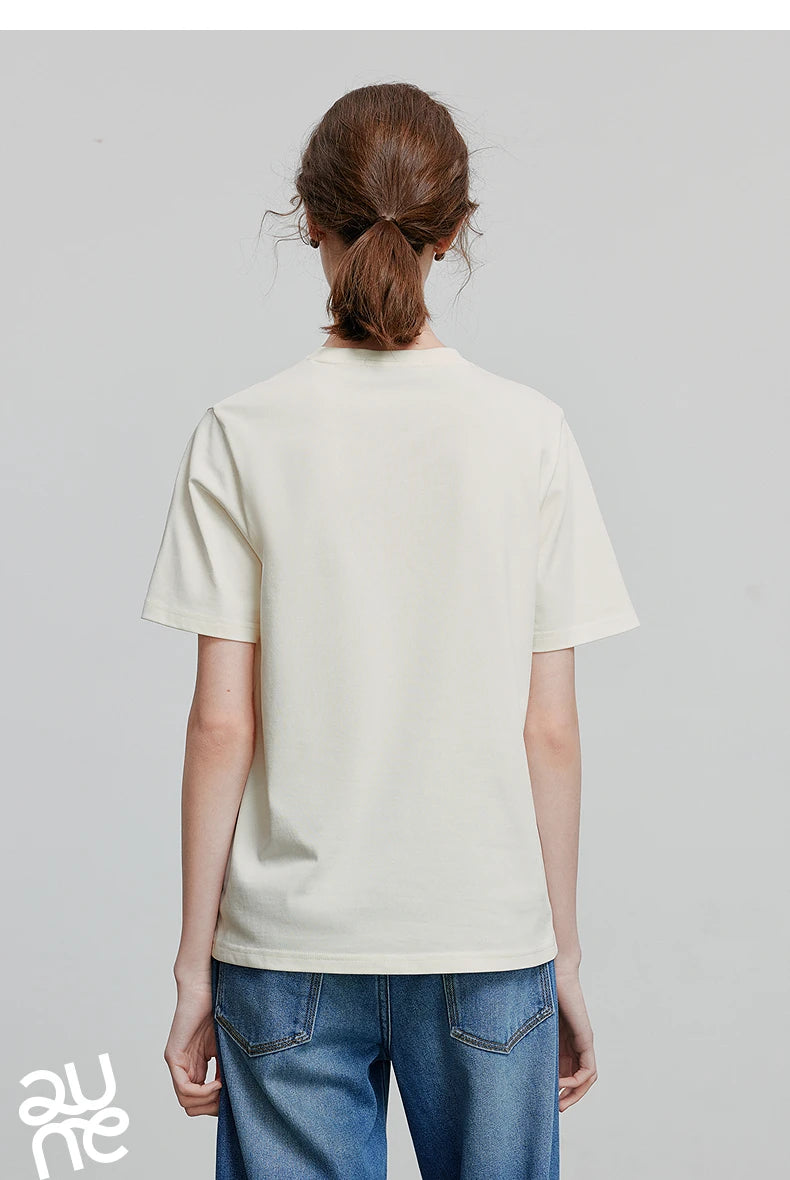 TOYOUTH Women Short Sleeve T shirt 2025 Spring New Tops 8521035