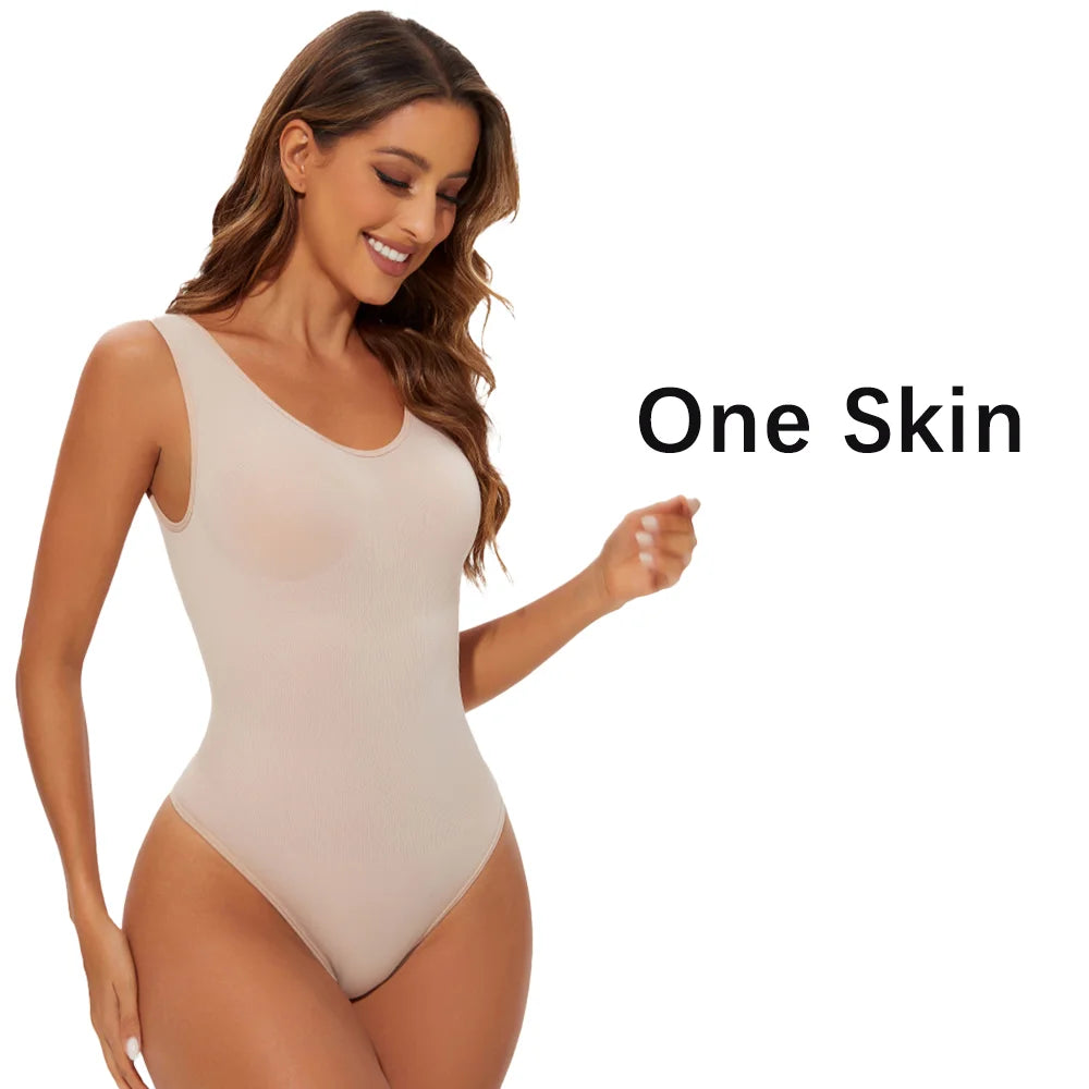 Seamless Shapewear Bodysuit for Women Body Shaper Thong Body Shaping Sculpting Breast Slimming Wide Shoulder Straps Shapers New