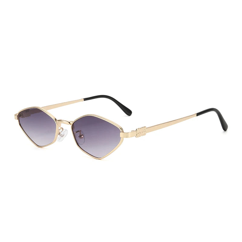 Women Metal Sunglasses Men 2025 Brand Fashion Vintage Hexagonal Ladies Sun Glasses Shades Unique Metal Frame Punk Eyewea