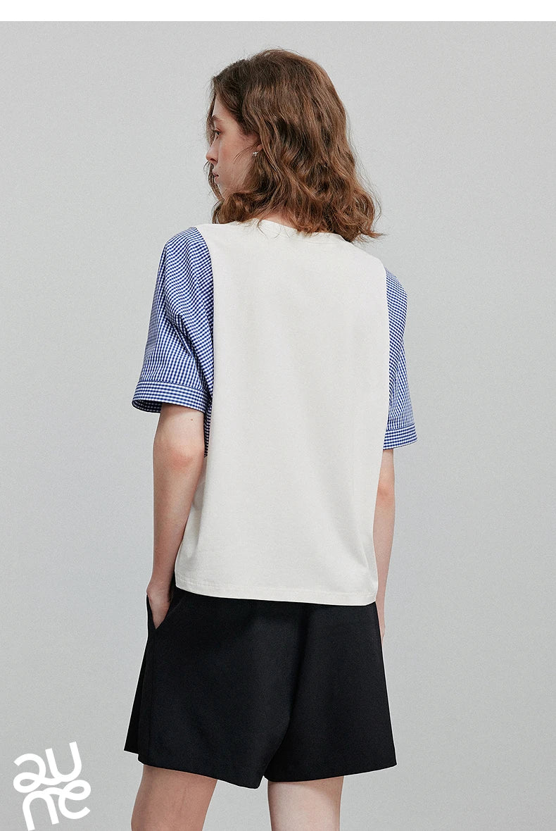 TOYOUTH Women Short Sleeve T shirt 2025 Summer New Casual Tops 8521071