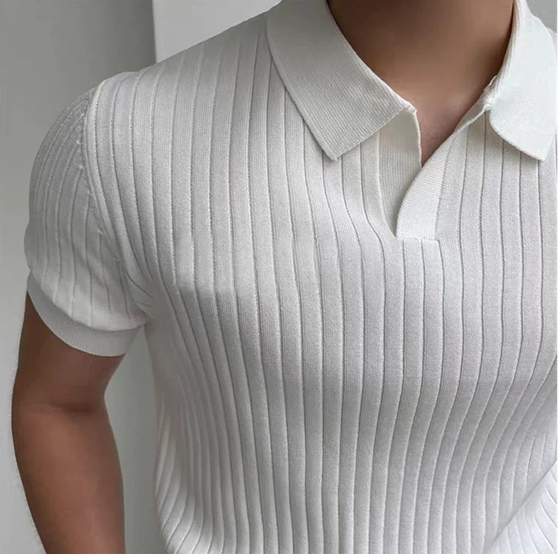 Men's Golf Polo Shirt High end Fashion Open neck Quick drying Shirt Polo Knitted Shirt Sports and Leisure Slim fit T-shirt