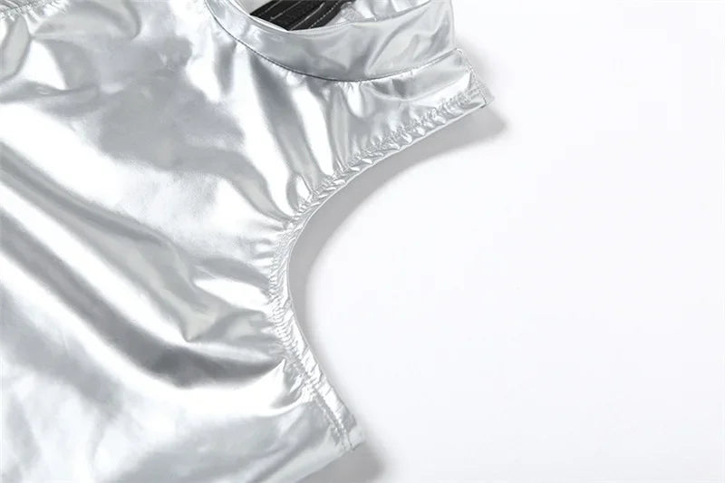 Round Neck Bodysuit Sleeveless Sexy Bodysuit Lingerie Slim Fit High Waist Y2k Bustier Solid Color Festival Outfit Fashionable