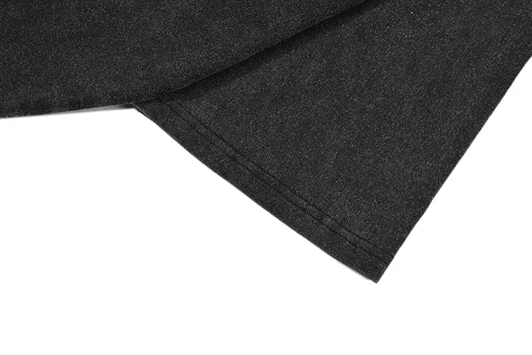 Hip Hop Streetwear 2025 Men T-Shirt Oversized Lost Shadow Vintage Graphic T Shirt Washed Black Tshirt Cotton Unisex Tops Tees