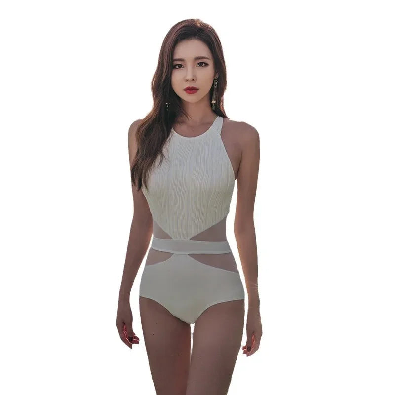 Hot Sale Of The Season New Women's One-Piece Swimsuit Slimming Belly Covering Flattering Bikini Swimming Costume Conservative De