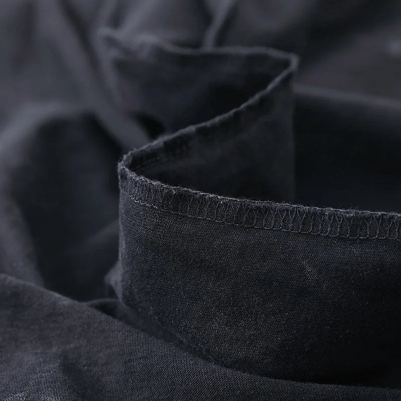 Ghostemane Double Sided Print Washed T-Shirt Oversized Men 100% Cotton Tshirt Hip Hop Metal Gothic Rock TShirt Streetwear Unisex